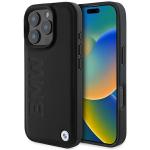 Carcasa BMW Leather Hot Stamp compatibila cu iPhone 16 Pro Black 8 - lerato.ro