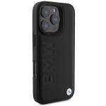 Carcasa BMW Leather Hot Stamp compatibila cu iPhone 16 Pro Black 4 - lerato.ro