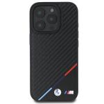 Carcasa BMW M Carbon Tricolor Line MagSafe compatibila cu iPhone 16 Pro Black 2 - lerato.ro
