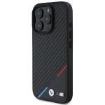 Carcasa BMW M Carbon Tricolor Line MagSafe compatibila cu iPhone 16 Pro Black 5 - lerato.ro