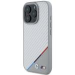 Carcasa BMW M Carbon Tricolor Line MagSafe compatibila cu iPhone 16 Pro Gray 6 - lerato.ro