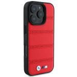 Carcasa BMW M Perforated Stitched Line MagSafe compatibila cu iPhone 16 Pro Red 6 - lerato.ro