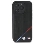 Carcasa BMW M Perforated Tricolor Line MagSafe compatibila cu iPhone 16 Pro Black 2 - lerato.ro