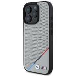 Carcasa BMW M Perforated Tricolor Line MagSafe compatibila cu iPhone 16 Pro Gray 5 - lerato.ro