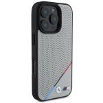 Carcasa BMW M Perforated Tricolor Line MagSafe compatibila cu iPhone 16 Pro Gray 6 - lerato.ro