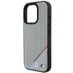 Carcasa BMW M Perforated Tricolor Line MagSafe compatibila cu iPhone 16 Pro Gray 8 - lerato.ro