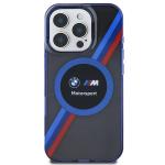 Carcasa BMW Motosport IML Circle MagSafe compatibila cu iPhone 16 Pro Negru/Albastru 2 - lerato.ro