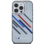 Carcasa BMW Motosport IML Random Stripes compatibila cu iPhone 16 Pro Gray 2 - lerato.ro