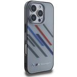 Carcasa BMW Motosport IML Random Stripes compatibila cu iPhone 16 Pro Gray 6 - lerato.ro