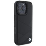 Carcasa BMW Signature Leather Crossing Lines Pattern compatibila cu iPhone 16 Pro Black 5 - lerato.ro