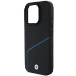 Carcasa BMW Signature Leather Textured Line MagSafe compatibila cu iPhone 16 Pro Black 8 - lerato.ro