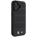 Carcasa BMW M Perforated Stitched Line MagSafe compatibila cu iPhone 16 Black 5 - lerato.ro