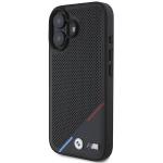 Carcasa BMW M Perforated Tricolor Line MagSafe compatibila cu iPhone 16 Black 6 - lerato.ro