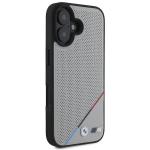 Carcasa BMW M Perforated Tricolor Line MagSafe compatibila cu iPhone 16 Gray 6 - lerato.ro