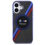 Carcasa BMW Motosport IML Circle MagSafe compatibila cu iPhone 16 Negru/Albastru 2 - lerato.ro