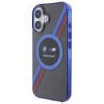 Carcasa BMW Motosport IML Circle MagSafe compatibila cu iPhone 16 Negru/Albastru 7 - lerato.ro