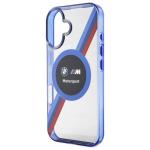 Carcasa BMW Motosport IML Circle MagSafe compatibila cu iPhone 16 Negru/Albastru 4 - lerato.ro