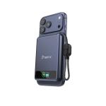 Baterie externa portabila BMX SolidSafe 5K Solid-State, 5000 mAh, 20W, Incarcare Wireless 15W, Display LCD, USB-C, Albastru 4 - lerato.ro