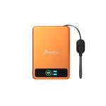 Baterie externa portabila BMX SolidSafe 5K Solid-State, 5000 mAh, 20W, Incarcare Wireless 15W, Display LCD, USB-C, Portocaliu 2 - lerato.ro