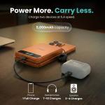 Baterie externa portabila BMX SolidSafe 5K Solid-State, 5000 mAh, 20W, Incarcare Wireless 15W, Display LCD, USB-C, Portocaliu 12 - lerato.ro