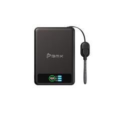 Baterie externa portabila BMX SolidSafe 10K Solid-State, 10000 mAh, 30W, Incarcare Wireless 15W, Display LCD, USB-C, Negru