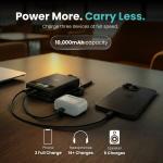 Baterie externa portabila BMX SolidSafe 10K Solid-State, 10000 mAh, 30W, Incarcare Wireless 15W, Display LCD, USB-C, Negru 10 - lerato.ro