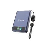Baterie externa portabila BMX SolidSafe 10K Solid-State, 10000 mAh, 30W, Incarcare Wireless 15W, Display LCD, USB-C, Albastru 6 - lerato.ro