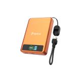 Baterie externa portabila BMX SolidSafe 10K Solid-State, 10000 mAh, 30W, Incarcare Wireless 15W, Display LCD, USB-C, Portocaliu 3 - lerato.ro
