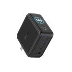 Incarcator retea BMX GaNsta, 140W, 5A, 3x USB-C, 1x USB-A, Fast Charging, Display LCD, Adaptoare priza incluse, Negru 3 - lerato.ro