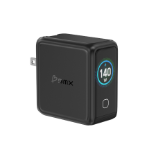 Incarcator retea BMX GaNsta, 140W, 5A, 3x USB-C, 1x USB-A, Fast Charging, Display LCD, Adaptoare priza incluse, Negru