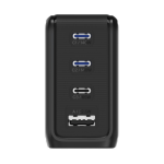 Incarcator retea BMX GaNsta, 140W, 5A, 3x USB-C, 1x USB-A, Fast Charging, Display LCD, Adaptoare priza incluse, Negru 4 - lerato.ro