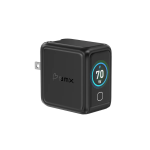 Incarcator retea BMX GaNsta, 70W, 3A, 2x USB-C, 1x USB-A, Fast Charging, Display LCD, Adaptoare priza incluse, Negru 2 - lerato.ro