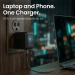 Incarcator retea BMX GaNsta, 70W, 3A, 2x USB-C, 1x USB-A, Fast Charging, Display LCD, Adaptoare priza incluse, Negru 7 - lerato.ro