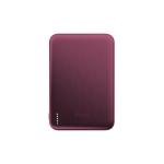 Baterie externa BMX SolidSafe Air Titanium, 5000mAh, Compatibila MagSafe, Incarcare Wireless 15W, USB-C, Burgundy 3 - lerato.ro