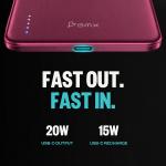 Baterie externa BMX SolidSafe Air Titanium, 5000mAh, Compatibila MagSafe, Incarcare Wireless 15W, USB-C, Burgundy 12 - lerato.ro