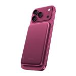 Baterie externa BMX SolidSafe Air Titanium, 5000mAh, Compatibila MagSafe, Incarcare Wireless 15W, USB-C, Burgundy 5 - lerato.ro