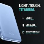 Baterie externa BMX SolidSafe Air Titanium, 5000mAh, Compatibila MagSafe, Incarcare Wireless 15W, USB-C, Albastru 14 - lerato.ro