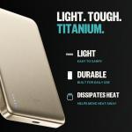 Baterie externa BMX SolidSafe Air, 10000mAh, Compatibila MagSafe, Incarcare Wireless 25W, USB-C, Gold 13 - lerato.ro