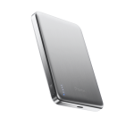 Baterie externa BMX SolidSafe Air Titanium, 10000mAh, Compatibila MagSafe, Incarcare Wireless 25W, USB-C, Silver 3 - lerato.ro