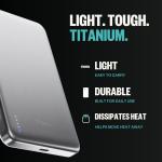 Baterie externa BMX SolidSafe Air Titanium, 10000mAh, Compatibila MagSafe, Incarcare Wireless 25W, USB-C, Silver 15 - lerato.ro