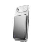Baterie externa BMX SolidSafe Air Titanium, 10000mAh, Compatibila MagSafe, Incarcare Wireless 25W, USB-C, Silver 5 - lerato.ro