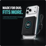 Baterie externa BMX SolidSafe Duo, 5000mAh, Compatibila MagSafe, Incarcare Wireless 15W, Suport rotativ 360 grade, USB-C, Negru 26 - lerato.ro
