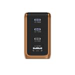 Incarcator retea BMX GaNsta Pixel Display Charger, 1x USB-A, 3x USB-C, 100W, Portocaliu 3 - lerato.ro