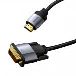 Cablu video Baseus 4K HDMI - DVI 2m Gri inchis