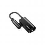 Adaptor Baseus L45, tata USB-C la mama USB-C si jack 3.5 mm, 1.5A, 12 cm, Negru 6 - lerato.ro