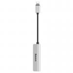 Adaptor Baseus L52, 3 in 1, tata Lightning la 2x mama Lightning si jack 3.5 mm, 2A, Silver 7 - lerato.ro