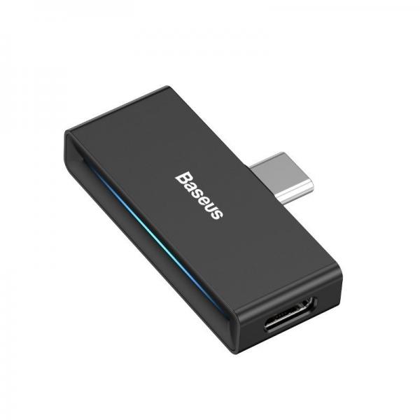 Adaptor Baseus L57, tata USB-C la mama USB-C si jack 3.5 mm, Quick Charge 3.0, 2A, Negru 1 - lerato.ro