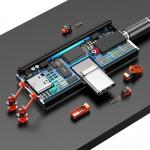 Adaptor Baseus L57, tata USB-C la mama USB-C si jack 3.5 mm, Quick Charge 3.0, 2A, Negru 3 - lerato.ro