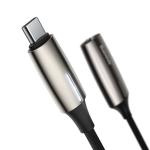 Adaptor Baseus L60, 2 in 1, tata USB-C la mama USB-C si jack 3.5 mm, 1A, 12cm, Negru/Argintiu