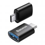 Adaptor USB-C la USB Baseus OTG Ingenuity, 10 Gbps, Negru